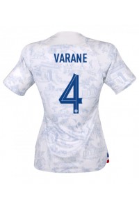 Fotbalové Dres Francie Raphael Varane #4 Dámské Venkovní Oblečení MS 2022 Krátký Rukáv